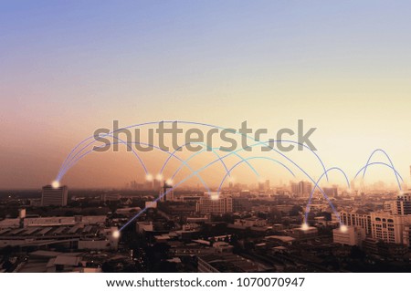 Similar – Image, Stock Photo BERLIN SKYLINE VS. SUNSET