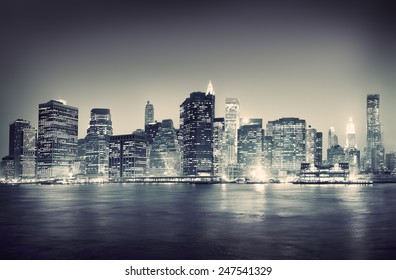 City Scape New York Buildings Travel Concept