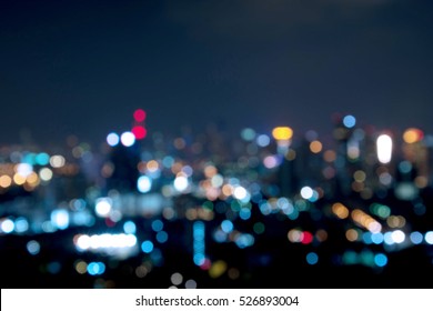 City Scape at night scene light bokeh  background - Shutterstock ID 526893004