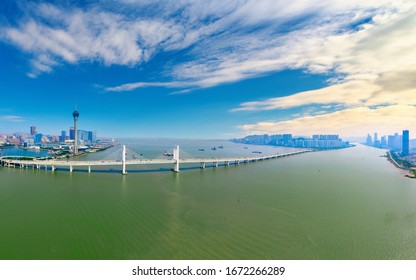 The City Scenery Of Macao In The Pearl River Delta Of China