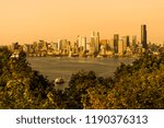 City skyline across Puget Sound, Seattle, Washington State, USA