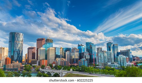 City Skyline of Calgary, Alberta, Canada