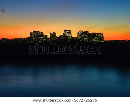 City Skyline During Golden Hour