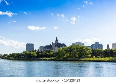 The City Skyline Of Saskatoon, Saskatchewan, Canada