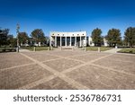 City square in front of municipal services building of Florence, Kentucky