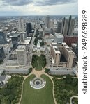 The city of St. Louis from above