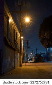 City street alley at night - Shutterstock ID 2272752981