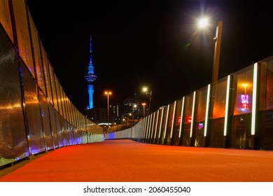 City Street At Night, Lights City , Light Path Bridge