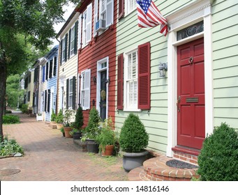 City Street In Old Town, Alexandria, VA.