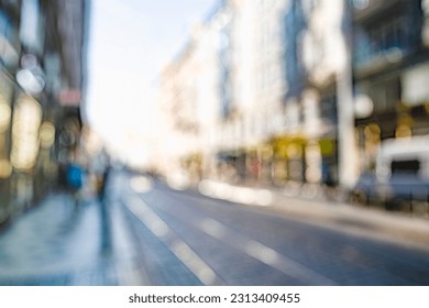 CITY STREET ROAD BLURRY BACKGROUND, URBAN BUSINESS AREA BACKDROP - Shutterstock ID 2313409455