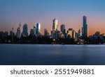 city sunrise Albert park Melbourne reflections