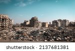 City in Syria destroyed by war 
