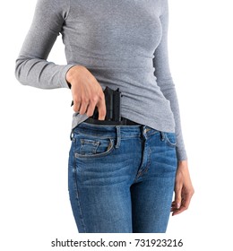 City Tactical Holster For Concealed Carrying Weapons With A Gun Inside