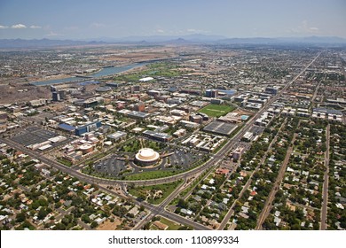 City of Tempe and the campus of Arizona State from above