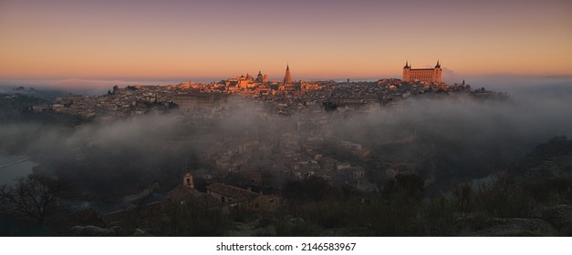 City Of Toledo In Twilight Hour