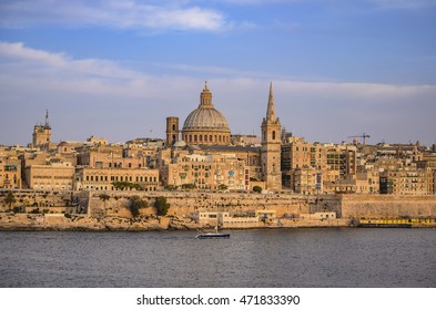 City Valletta Captured Silema Bay Centered Stock Photo 471833390 ...