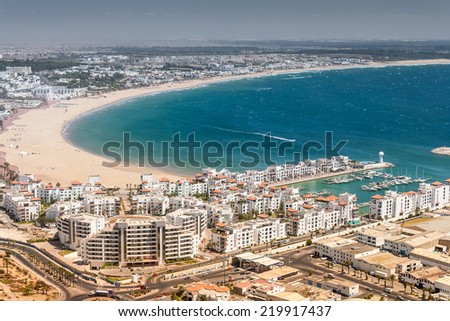 City view of Agadir at summer, Morocco