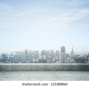 City View From Concrete Roof