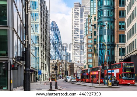 City View of London around Liverpool Street station