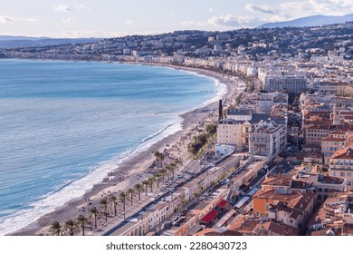 City view of Nice at the Côte d'Azur in France, Europe