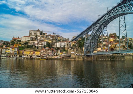 Similar – View to the old town Porto and Ponte Dom Luís I