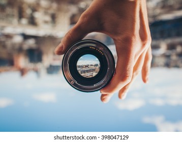 City view through the lens - Powered by Shutterstock