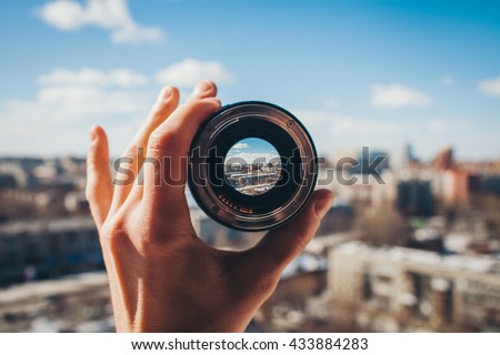 City view through the lens