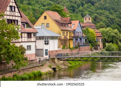 city view of Wertheim am Main in Southern Germany at summer time