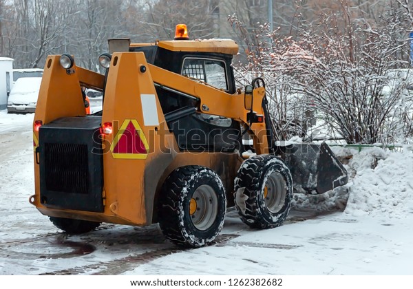 In the city of winter. Snow. All forces are\
thrown on snow removal. Special snowplows went to the streets to\
work. Problems of snow\
removal.