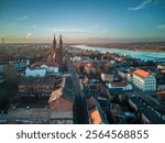 The city of Wloclawek on the Vistula River, Poland.