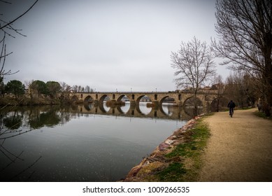 The City Of Zamora From The Bridge Of Stone On The River Douro