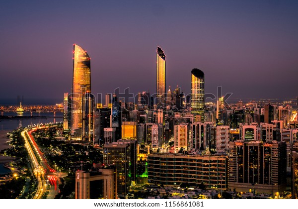 Cityscape Abu Dhabi Uae Corniche Beach Stock Photo Edit Now