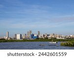 cityscape of Barranquilla, Colombia in a summer day