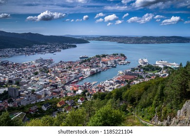 The Cityscape of Bergen Norway - Shutterstock ID 1185221104