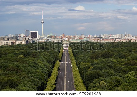 Similar – Image, Stock Photo Skyline Berlin. Panorama with zoo