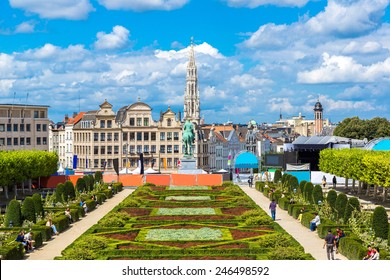 Cityscape Of Brussels In A Beautiful Summer Day