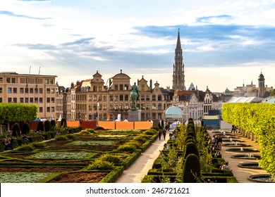 Cityscape Of Brussels In A Beautiful Summer Day