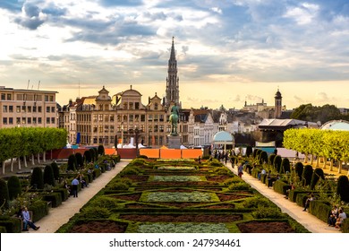 Cityscape Of Brussels In A Beautiful Summer Day