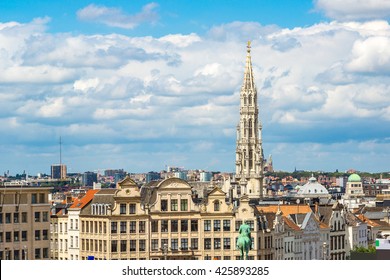 Cityscape Of Brussels In A Beautiful Summer Day