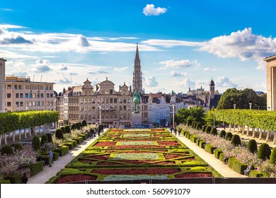 Cityscape of Brussels in a beautiful summer day, Belgium