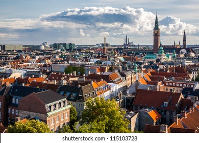 Cityscape of Copenhagen from the Round Tower