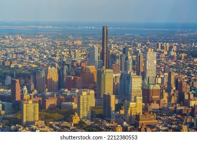 Cityscape Of Downtown Brooklyn Skyline  From Manhattan New York City At Sunset  