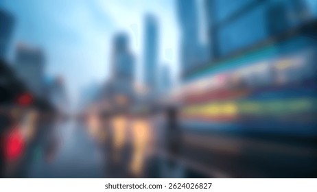 Cityscape at dusk urban setting blurred background modern architecture vibrant colors - Powered by Shutterstock - Get 15% off with code: PIKWIZARD15