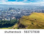 Cityscape of Edinburgh from Arthur
