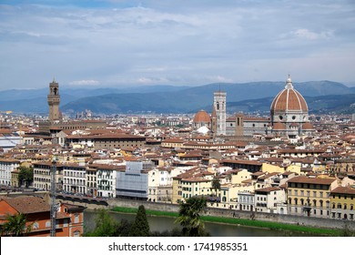 Cityscape of Florence with the Duomo, from Piazzale Michelangelo in Florence, Tuscany, Italy