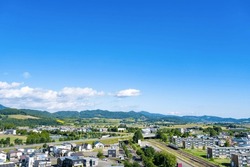 Cityscape Of Furano City, Hokkaido (summer)