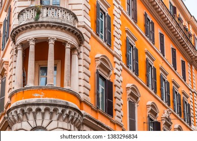 Cityscape and generic architecture from Rome, the Italian capital. Enchanting old buildings and historical streets in Rome. 