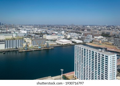 Cityscape Of Harbor And Chiba