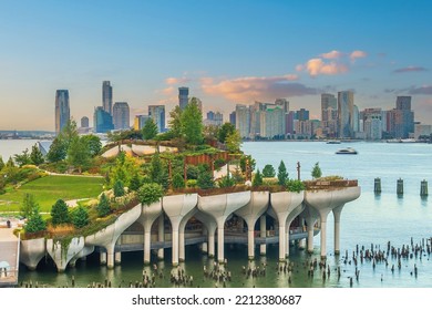 Cityscape of Jersey City skyline  from Manhattan New York City at sunrise - Shutterstock ID 2212380687