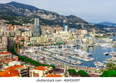 Cityscape of La Condamine, Monaco-Ville, Monaco. Principality of Monaco, French Riviera